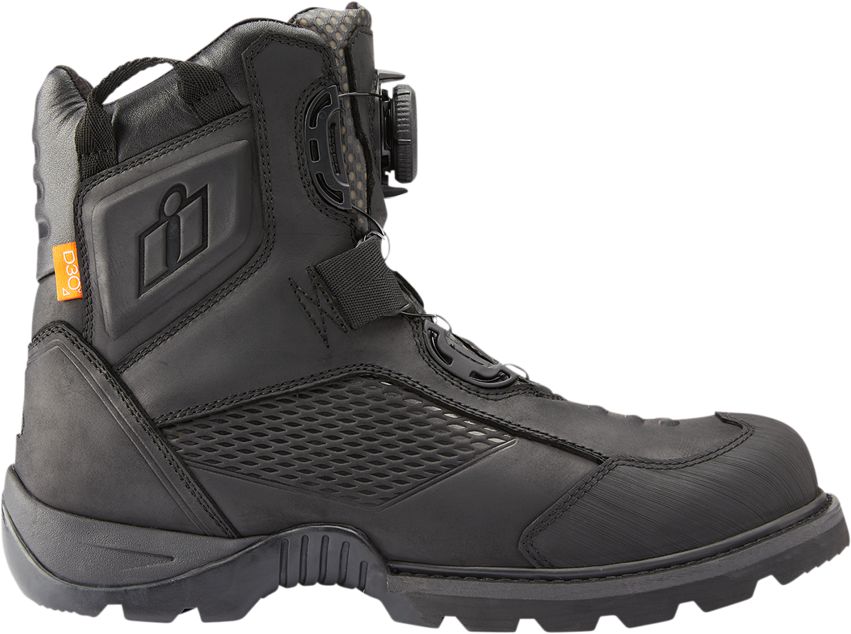 ICON Stormhawk Boots - Black - Size 10 3403-1154