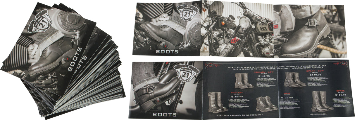 HIGHWAY 21 Boot Tri-Fold 75/Pk HWY 21 BOOT TRI-FOLD
