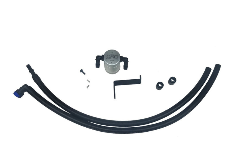J&L 2019-2023 Ford Ranger 2.3L Driver Side Oil Separator 3.0 - Clear Anodized 3037D-C