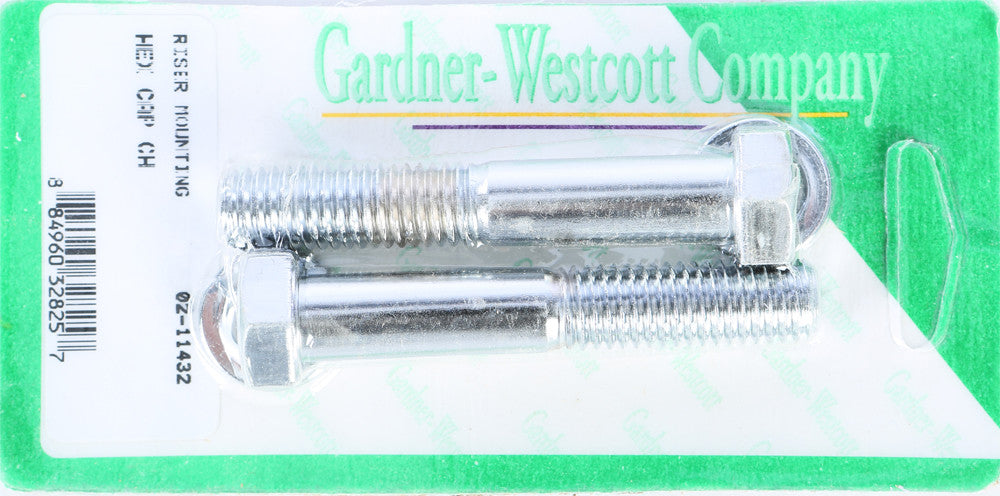 GARDNERWESTCOTT Riser Bolts Chrome Hex Cap 1/2-13 X 3 Hex Coarse Thread 02-11432