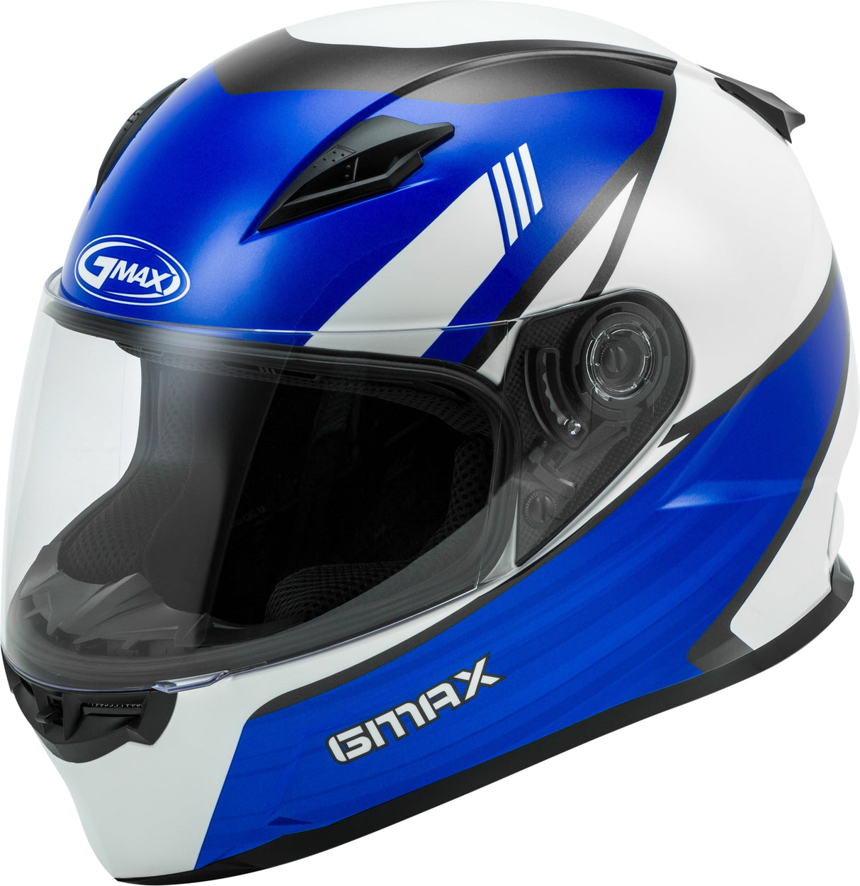 GMAX Youth Gm-49y Full-Face Deflect Helmet White/Blue Ym G1493511