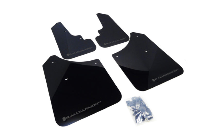 Rally Armor 2003-2008 Subaru Forester UR Black Mud Flap w/ Grey Logo MF5-UR-BLK/GRY