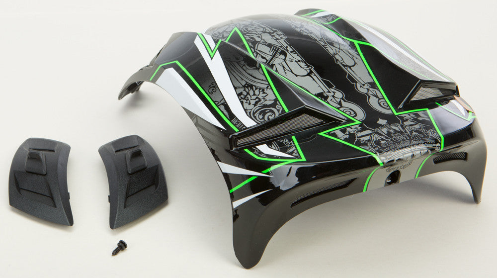 GMAX Gm-69 Top Vent Full Set Mayhem Black/Silver/Hi-Vis Green G069021