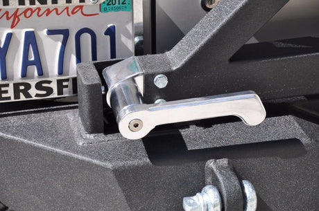 DV8 Offroad 07-18 Jeep Wrangler JK Rear Aluminum Bumper w/ Tire Carrier - Black RBSTTB-01