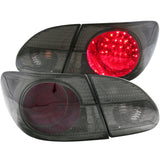 ANZO 2003-2008 Toyota Corolla LED Taillights Red/Smoke 321270