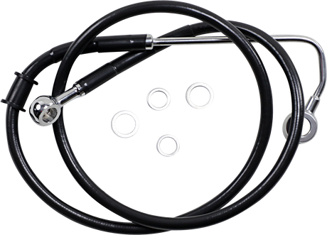 DRAG SPECIALTIES Brake Line - +6" - Black - '15-'17 Softail 618299-6BLK