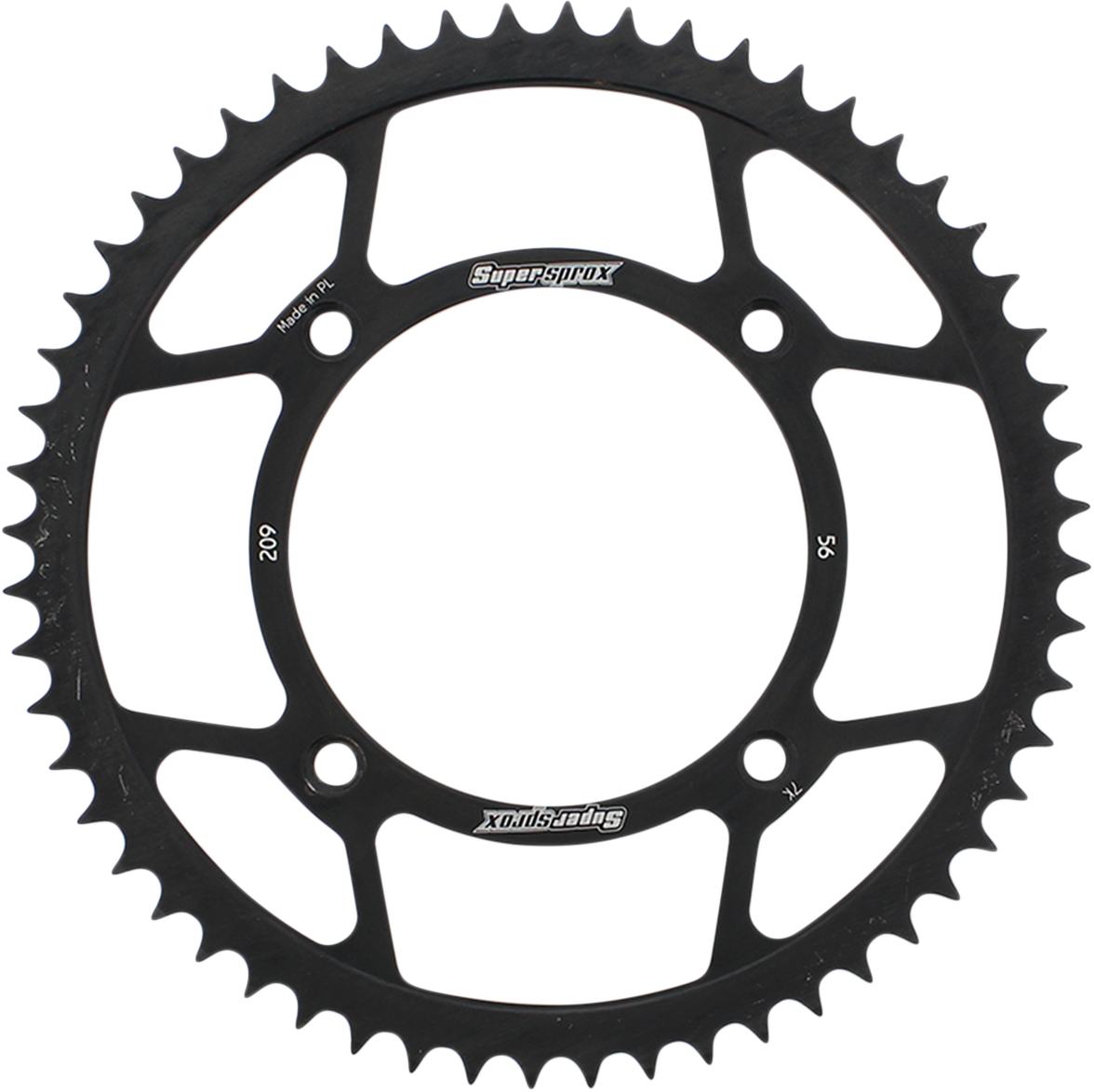 SUPERSPROX Steel Rear Sprocket - 56 Tooth RFE-209-56-BLK