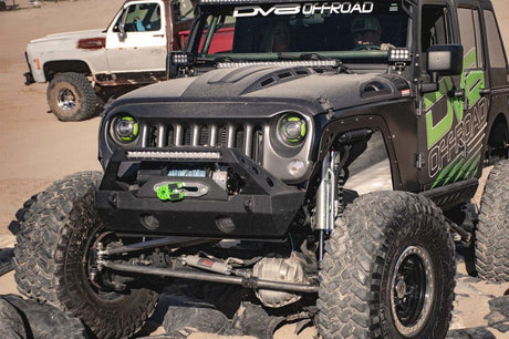 DV8 Offroad 07-18 Jeep Wrangler JK Metal Heat Dispersion Hood - Primer Black HDMB07-02