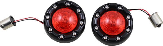 CUSTOM DYNAMICS Bullet Turn Signal 1156 - Black - Red Lens PB-BR-RR 56-BR