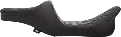 DRAG SPECIALTIES Predator III 2-Up Seat - Double Diamond - Black Thread FIT 99-07 FLHR,06-07 FLHX 0801-1308