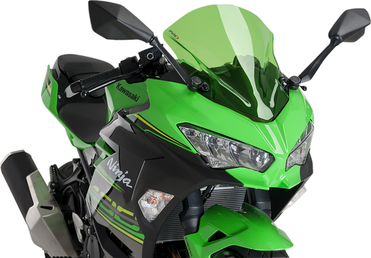PUIG HI-TECH PARTS Race Windscreen - Green - Kawasaki 9976V