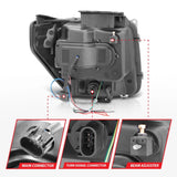 ANZO 2007-2012 Dodge Nitro Projector Headlights w/ Halo Black (CCFL) G2 111145