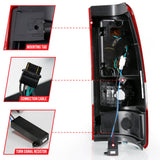 ANZO 2003-2006 Chevy Silverado 1500 LED Taillights Plank Style Chrome With Red/Clear Lens 311335