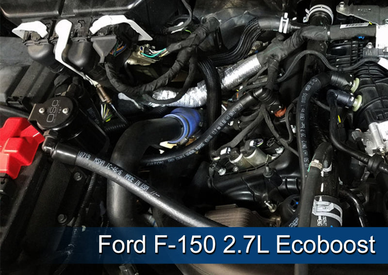 J&L 2011-2023 Ford F-150 2.7L/3.5L/5.0L Passenger Side Oil Separator 3.0 - Black Anodized 3016P-B
