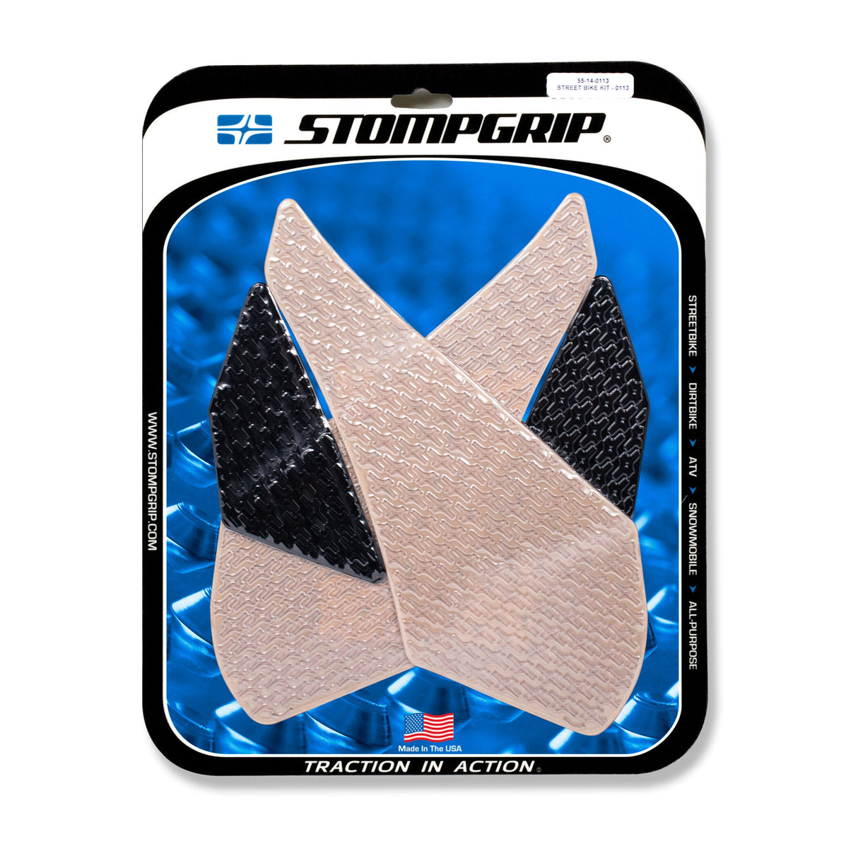 STOMPGRIP Tank Pad Kit Icon Clear/Black 55-14-0113H