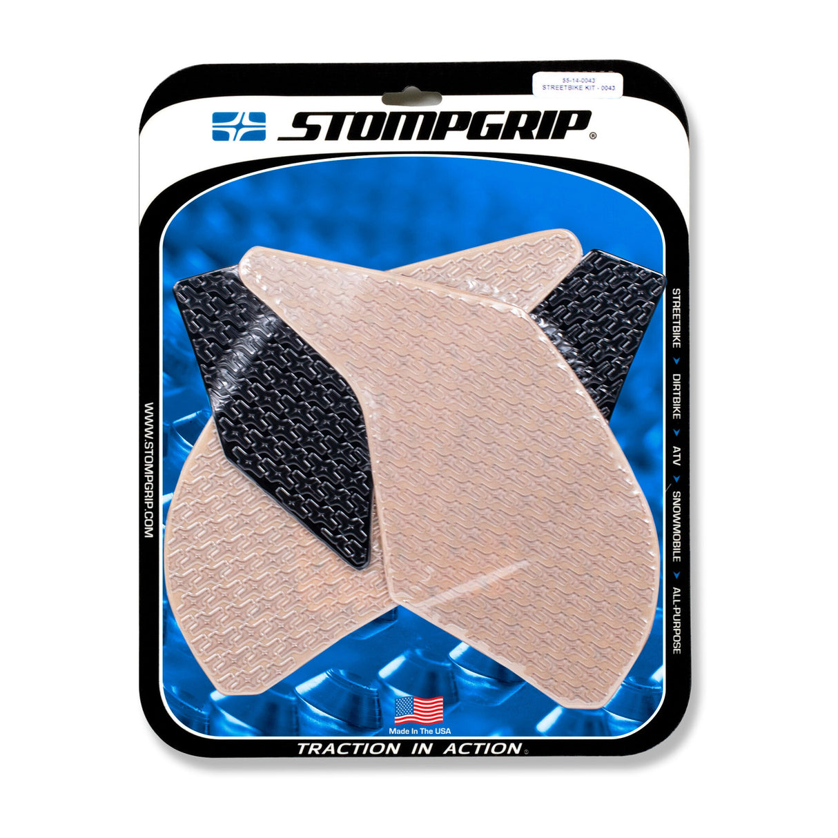 STOMPGRIP Tank Pad Kit Icon Clear/Black 55-14-0043H