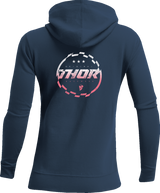 THOR Women's Halo Zip-Up Hooded Sweatshirt - Navy - Medium 3051-1188