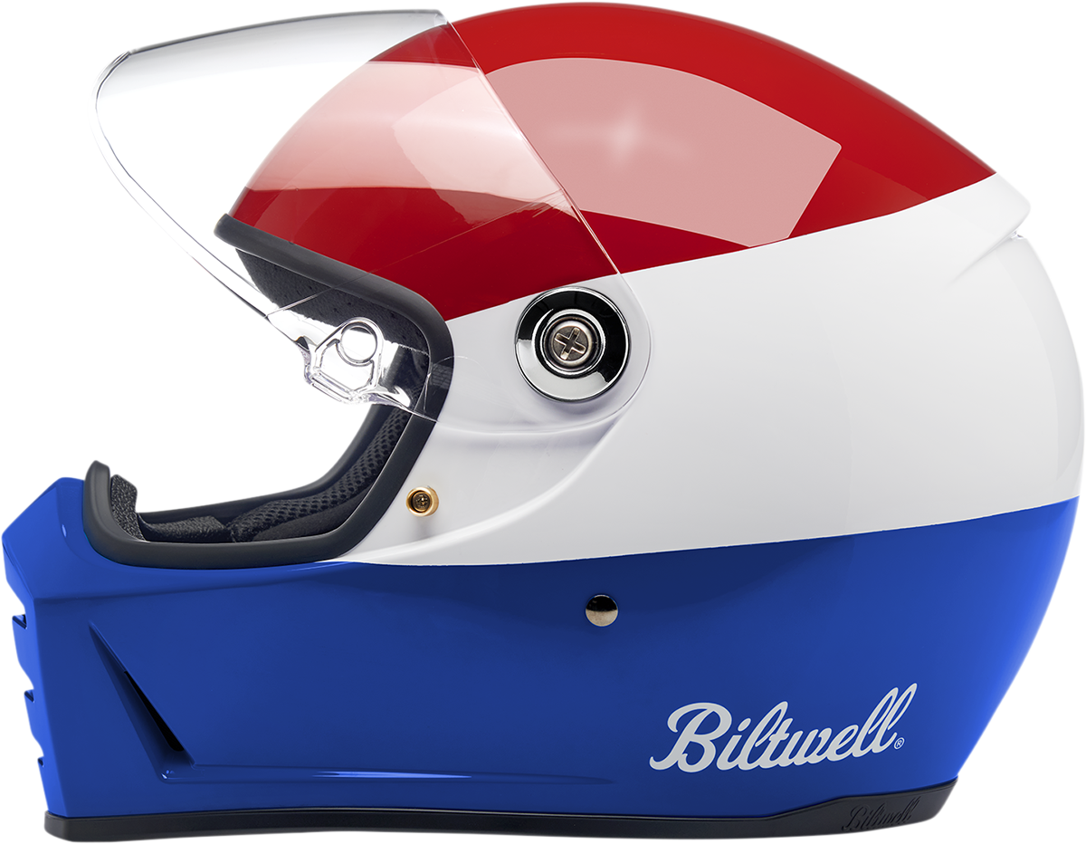 BILTWELL Lane Splitter Helmet - Gloss Podium Red/White/Blue - 2XL 1004-549-106