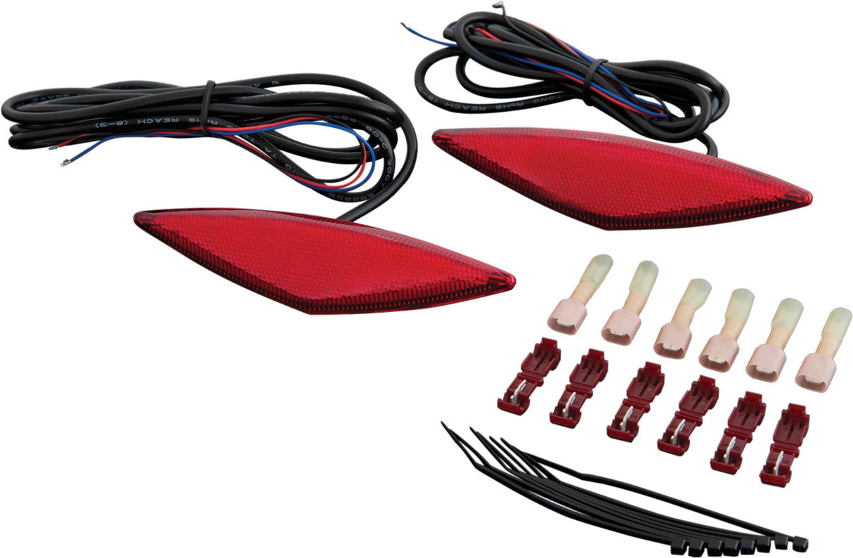 BIG BIKE PARTS Red Led Marker Can Spyder Rt/Rt-S/Rt-Ltd/F3/F3-S 41-161R