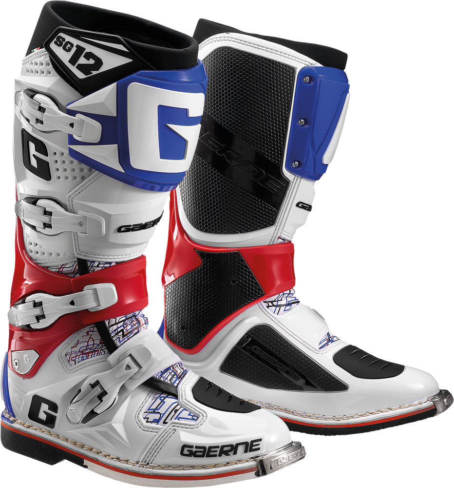 GAERNE Sg-12 Boots Red/White/Blue Sz 8 2174-026-008