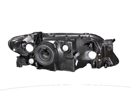 ANZO 2001-2003 Mazda Protege Crystal Headlights Black 121107