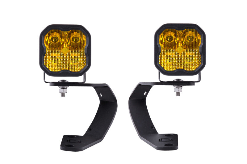 Diode Dynamics 10-21 Toyota 4Runner SS3 LED Ditch Light Kit - Yellow Pro Combo DD6749
