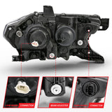 ANZO 2016-2017 Toyota Tacoma Projector Headlights w/ Plank Style Switchback Black w/ Amber 111396