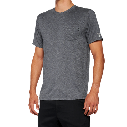 100% Mission Athletic T-Shirt - Charcoal - Medium 20014-00011