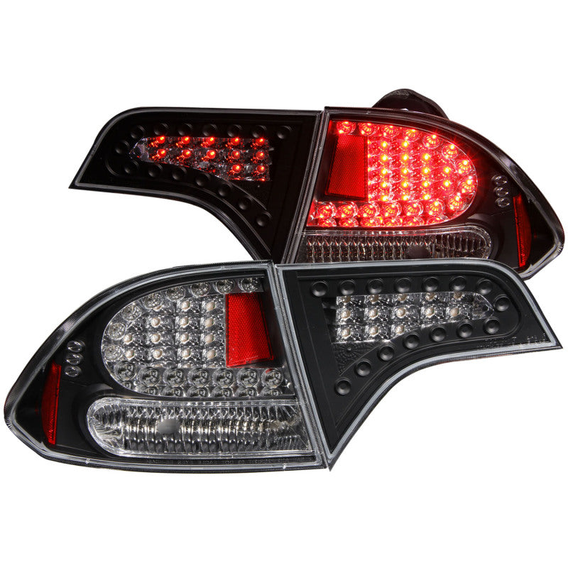 ANZO 2006-2011 Honda Civic LED Taillights Black 321152