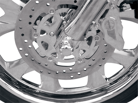 COVINGTONS Axle Cap - Front - Dimpled - Chrome C0010-C