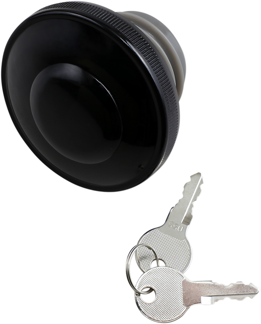 DRAG SPECIALTIES Gas Cap - Vented Locking - Black 03-0320AB-A