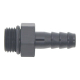 DeatschWerks 6AN ORB Male to 5/16in Male Triple Barb Fitting (Incl O-Ring) - Anodized Matte Black 6-02-0502-B
