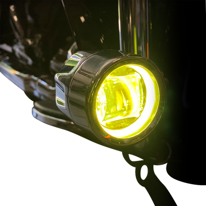 CUSTOM DYNAMICS Fog Light - Black - Yellow Lens PB-FOG-BCM-YB