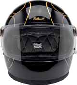 BILTWELL Gringo S Helmet - Gloss Black Flames - Small 1003-567-502