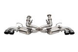 Corsa 2020 Corvette C8 3in Valved Cat-Back 4.5in Blk Quad Tips Fits Factory Perf Exhaust Deletes AFM 21103BLK