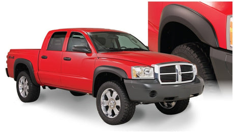 Bushwacker 05-10 Dodge Dakota Crew Cab Fleetside Extend-A-Fender Style Flares 4pc 64.9in Bed - Black 51908-02