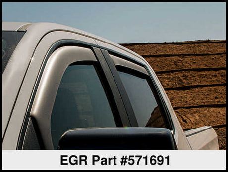 EGR 2019 Chevy 1500 Crew Cab In-Channel Window Visors - Dark Smoke 571691