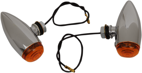 DRAG SPECIALTIES Bullet LED Marker Lights - Smooth - Amber 20-6589SA-BC202