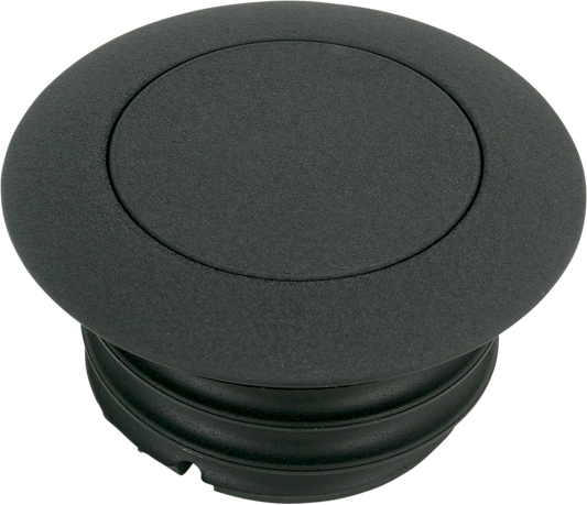 DRAG SPECIALTIES Gas Cap - Non-Vented Pop-Up - Black Wrinkle 03-329B-B