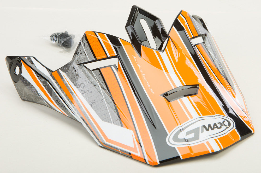 GMAX Gm-76x Helmet Visor W/Screws Bio Orange/White/Black G076050