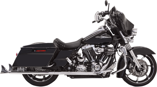 BASSANI XHAUST Fishtail Mufflers - Chrome - w/ Baffle - 36" - 95-'16 Touring 1F27E36