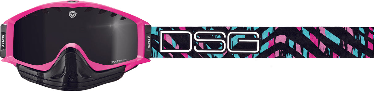TRIPLE 9 Saint Divas Goggle Pink/Black W/ Polarized Lens 37-2317