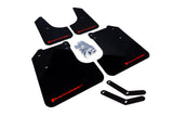 Rally Armor 08-10 Subaru WRX (Hatch & Sedan) / 08-11 Subaru 2.5i Black UR Mud Flap w/ White Logo MF6-UR-BLK/WH