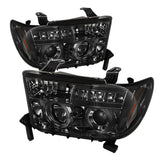 Spyder Toyota Tundra 07-13 Projector Headlights LED Halo LED Smke PRO-YD-TTU07-HL-SM 5012043