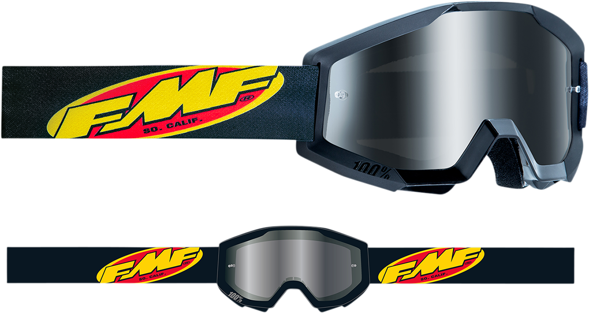 Gafas FMF Youth PowerCore - Núcleo - Negro - Espejo plateado F-50055-00002 2601-3022 