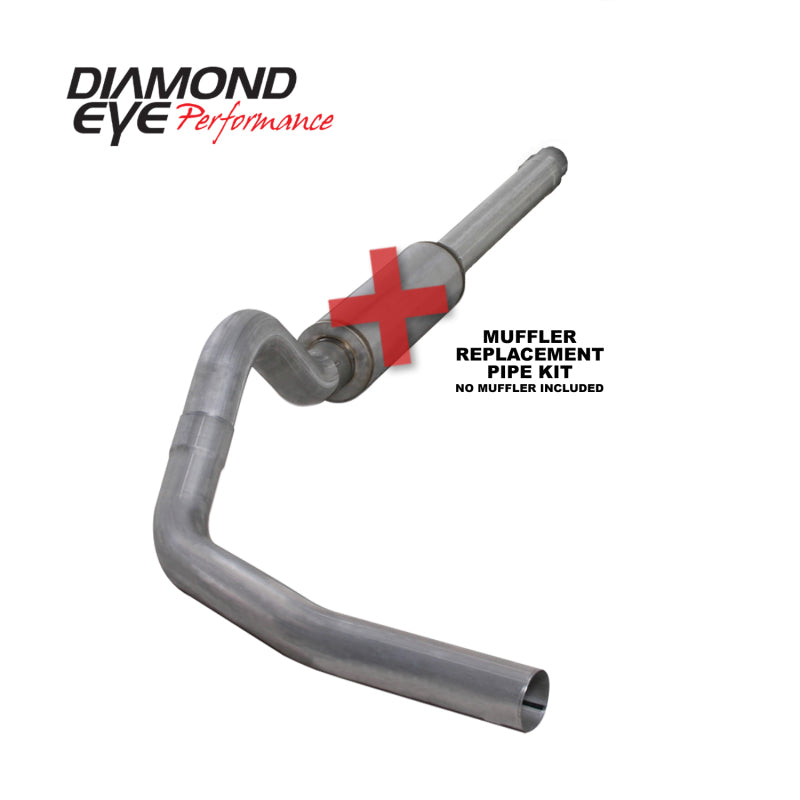 Diamond Eye KIT 4in CB MFLR RPLCMENT PIPE SGL AL: 94-97 FORD 7.3L F250/F350 PWRSTROKE K4310A-RP