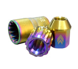 NRG 200 Series M12 X 1.5 Titanium Lug Nut Set - 21 Pc w/Lock Key Socket - Neochrome LN-T200MC-21