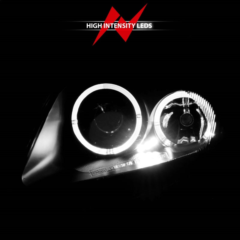 ANZO 2000-2005 Mitsubishi Eclipse Projector Headlights w/ Halo Black 121332