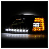 Xtune Ford F150 97-03 Crystal Headlights w/ Clear LED Corners Black HD-ON-FF15097-LED-SET-BK 5014184