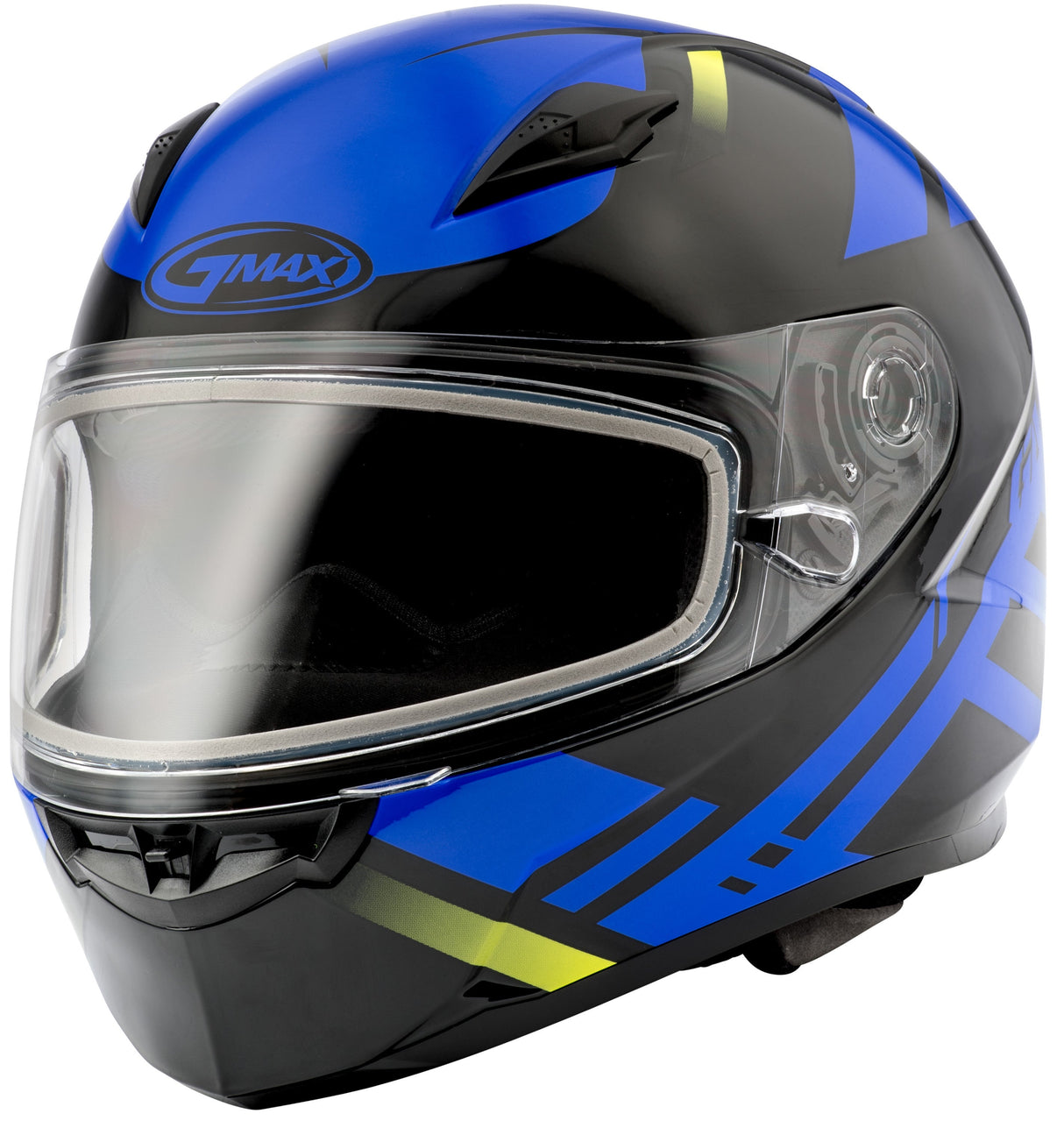 GMAX Ff-49 Full-Face Berg Snow Helmet Black/Blue Lg G2493216 TC-2